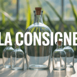 Bouteilles consignées propres disposées élégamment