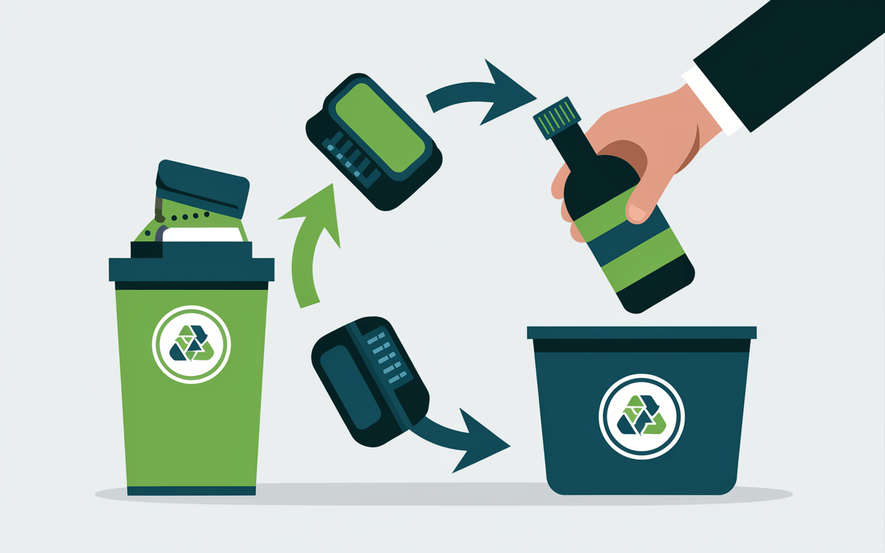 Schéma du cycle de consigne des bouteilles