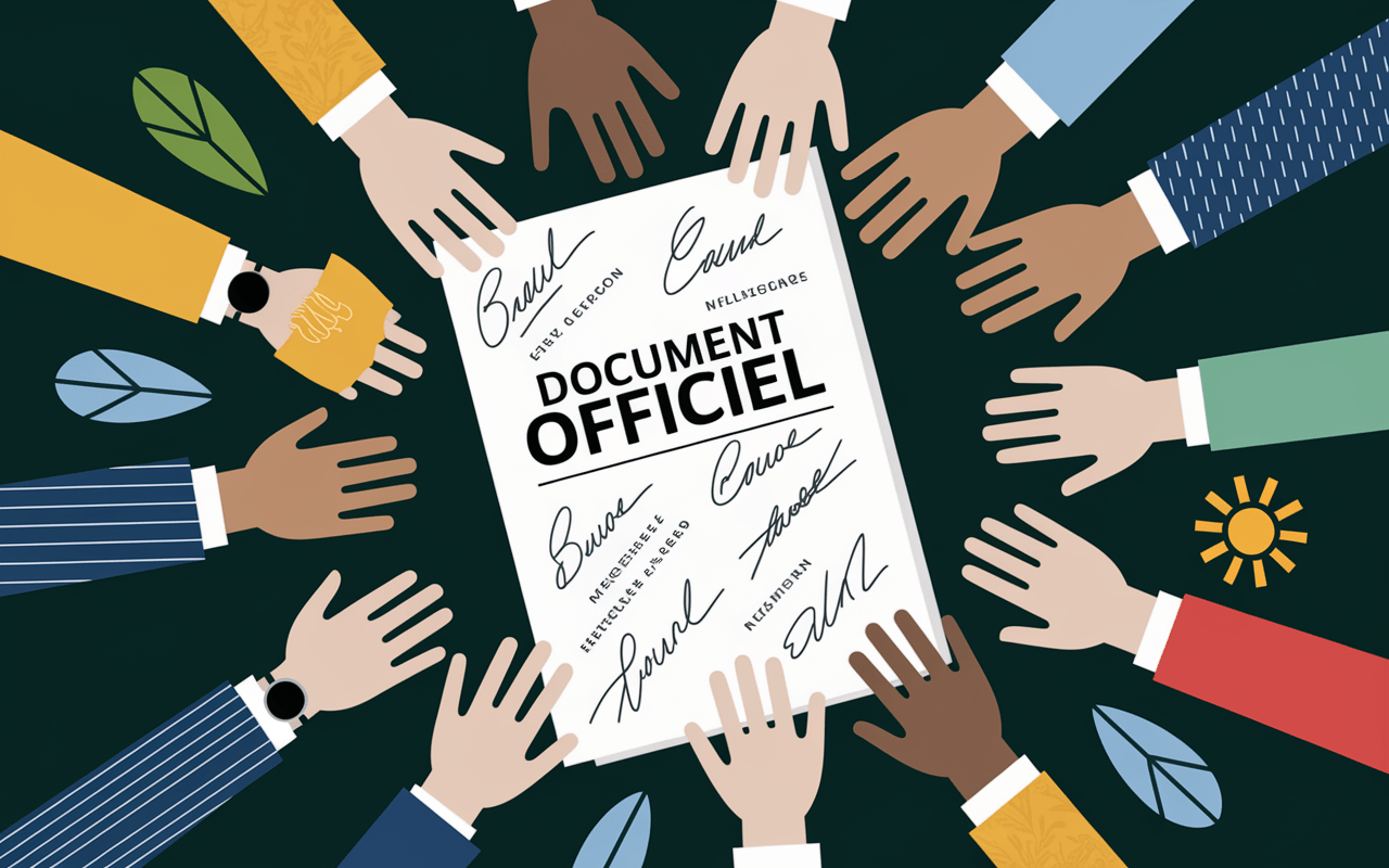 Document officiel avec signatures et mains diverses