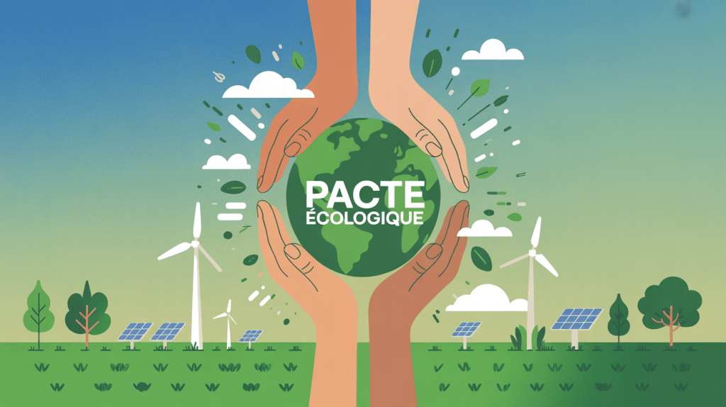 Mains formant un cercle autour de la Terre, symboles de transition écologique