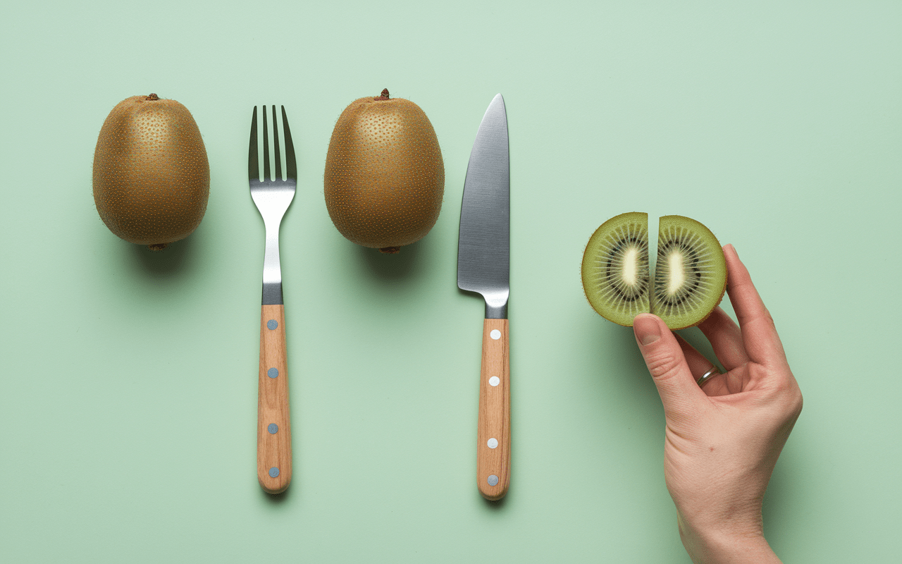 Kiwis différents stades, techniques de préparation