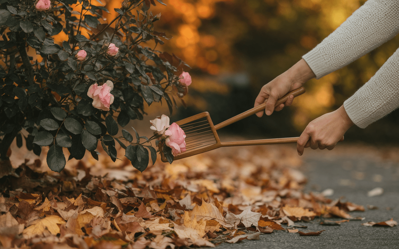 rosier taille automne feuilles dorées sécateur quand tailler les rosiers
