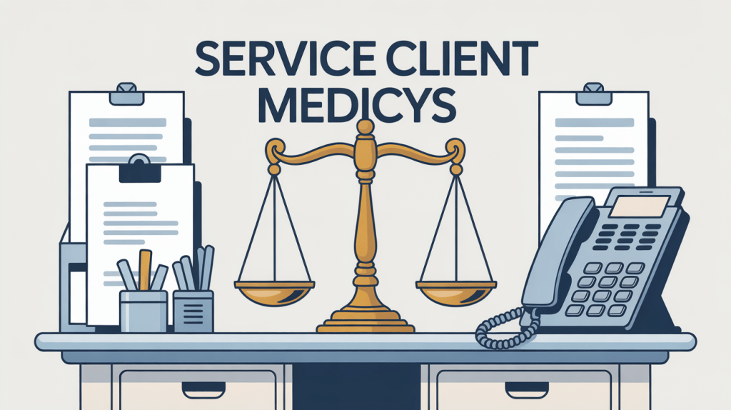 balance de justice dorée pour service clients medicys.fr