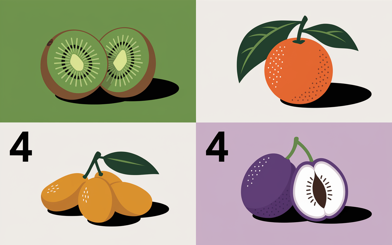 illustrationdes4fruitsenk
