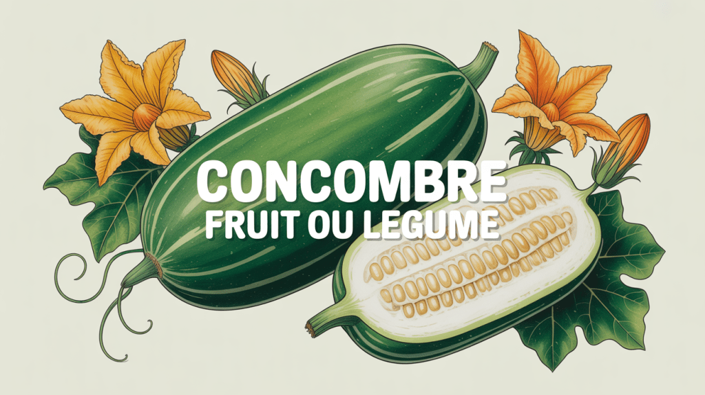 grand concombre vert coupe graines fleurs