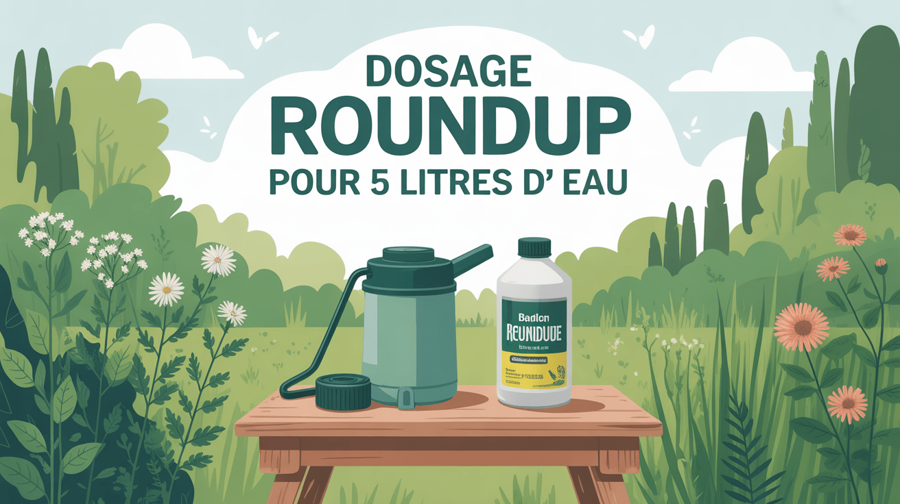 Dosage roundup pour 5 litres d eau avec jardin et pulvérisateur