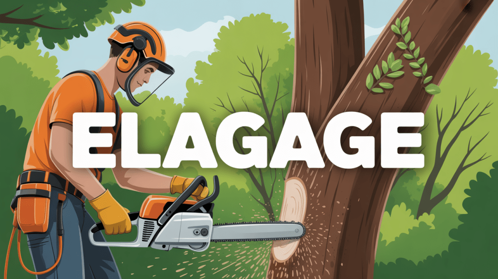 élagage par arboriste professionnel avec équipement de sécurité