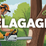 élagage par arboriste professionnel avec équipement de sécurité