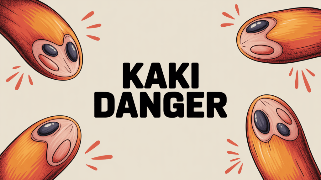 Illustration kaki danger automne avec symboles alerte