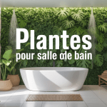 salle de bain avec plante salle de bain verte luxuriante