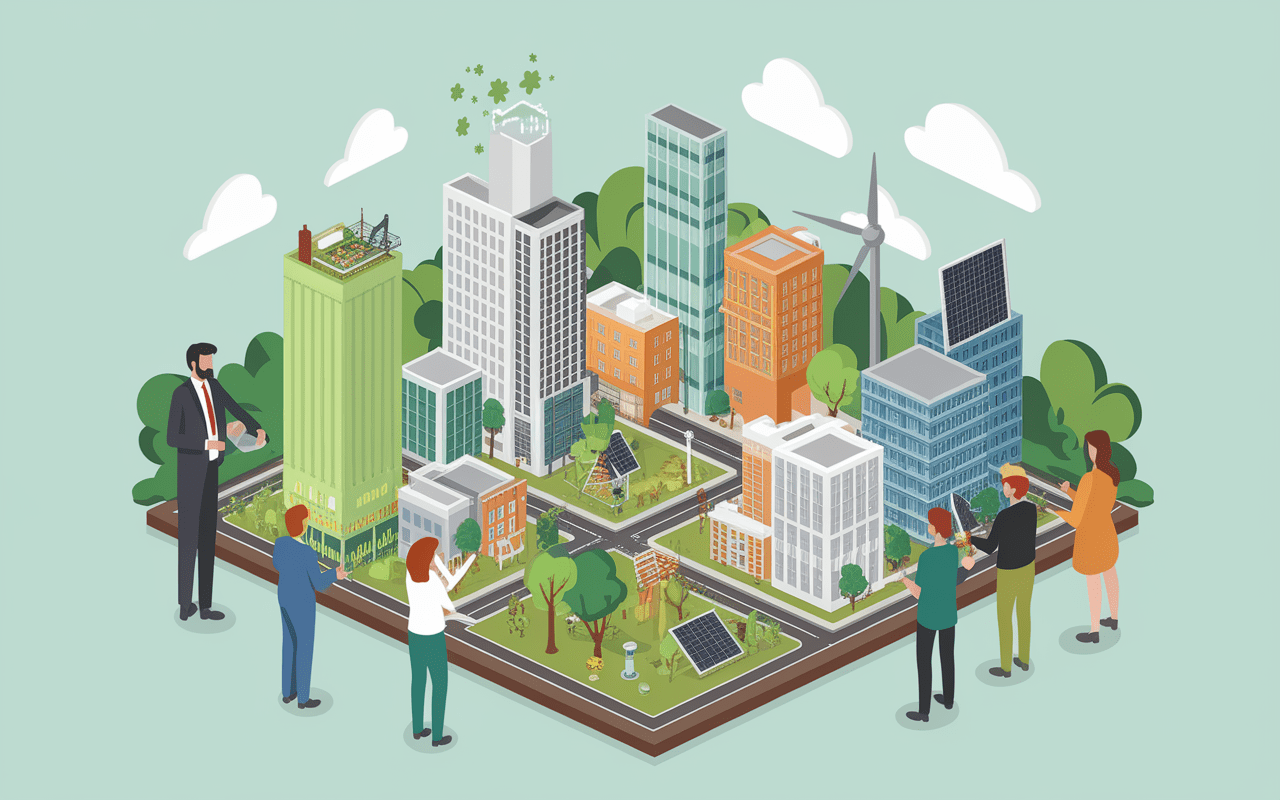 urbanistes maquette ville du futur ecologique bede