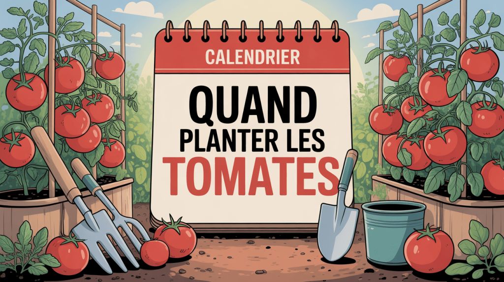 Illustration potager tomates quand planter