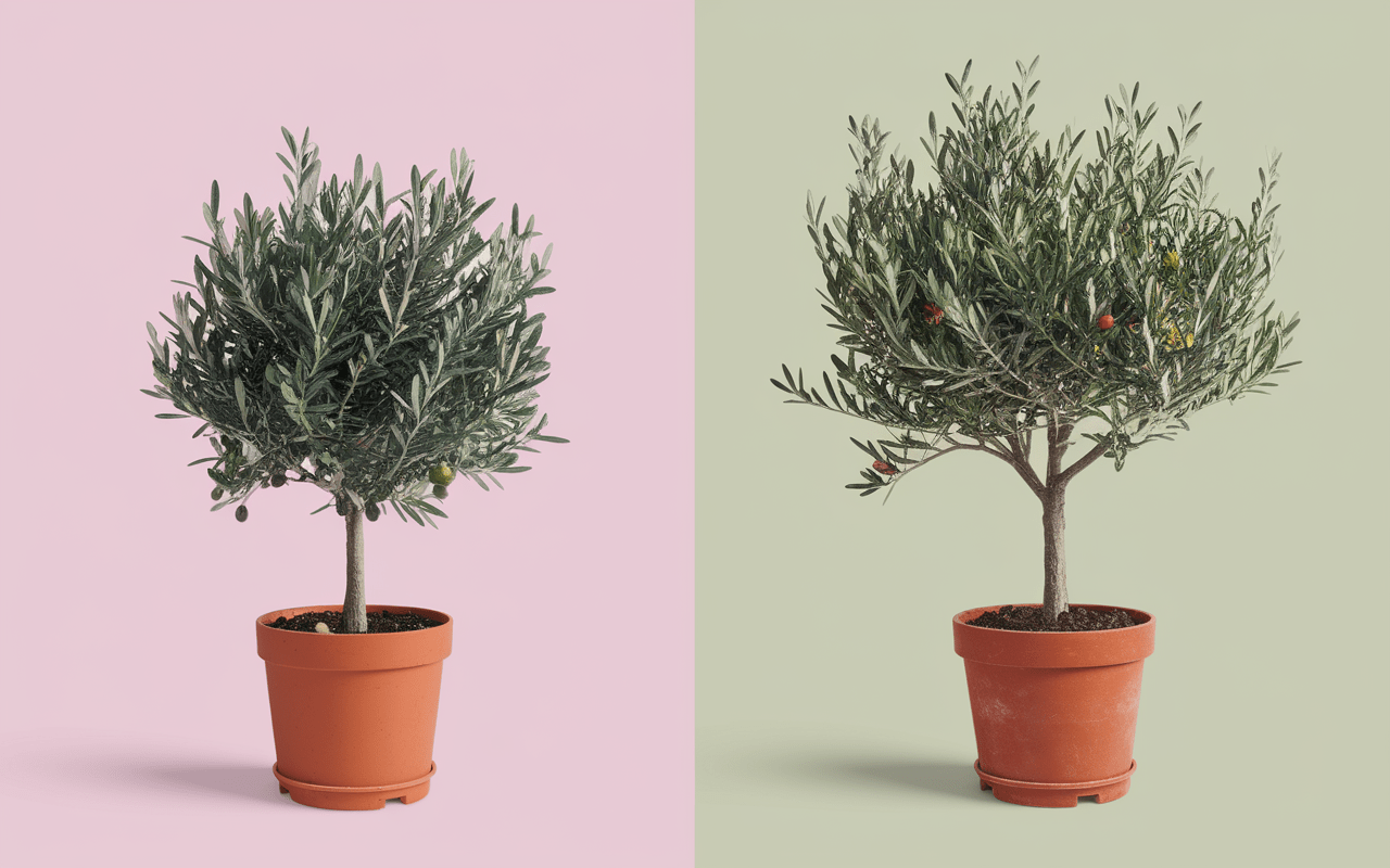 comparaison taille olivier ornemental productif