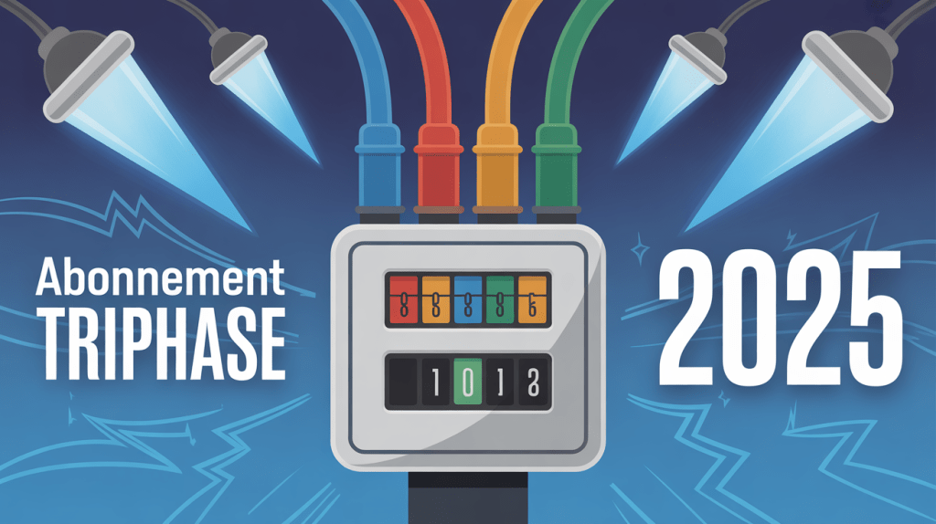 Illustration tableau électrique triphasé 2025