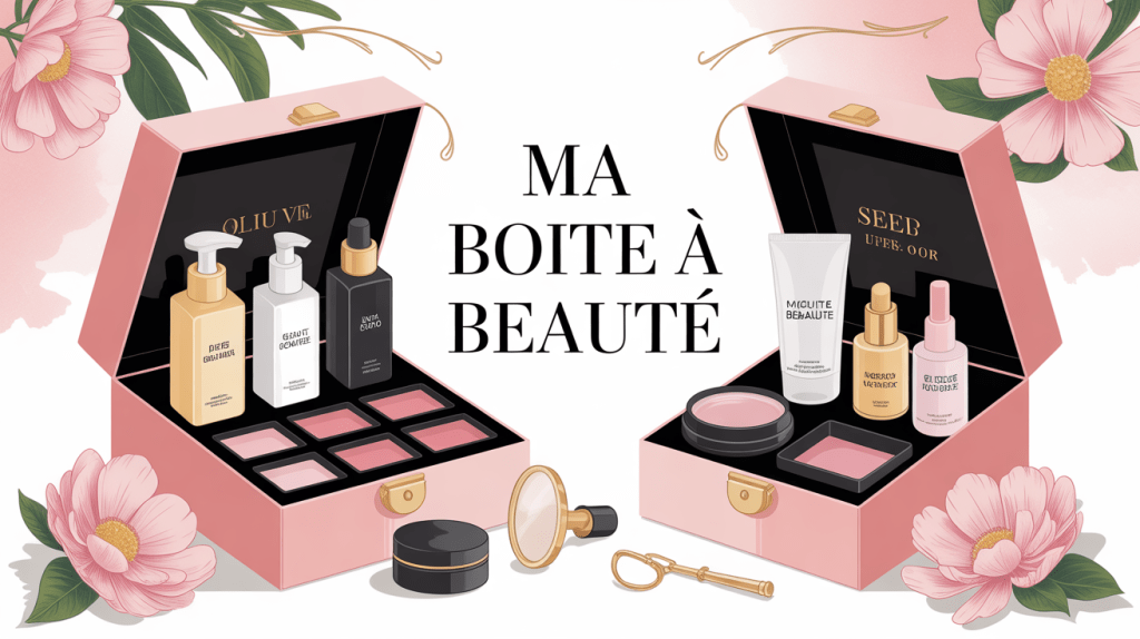Ma boite a beauté avec produits luxueux