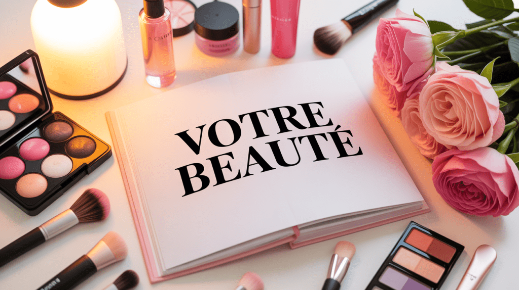 Magazine Votre Beauté ouvert sur une table élégante