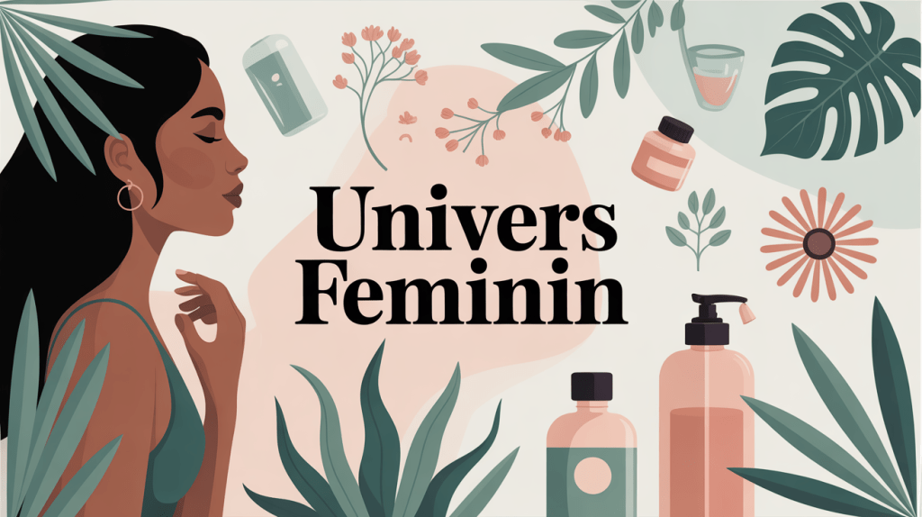 Silhouette féminine avec éléments beauté et bien-être