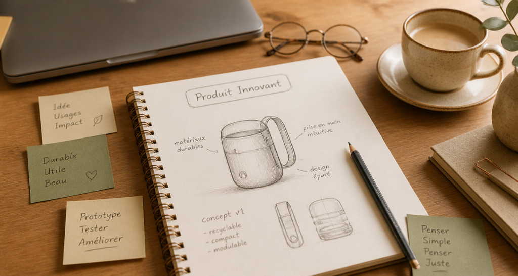 Prototype produit innovant carnet et accessoires