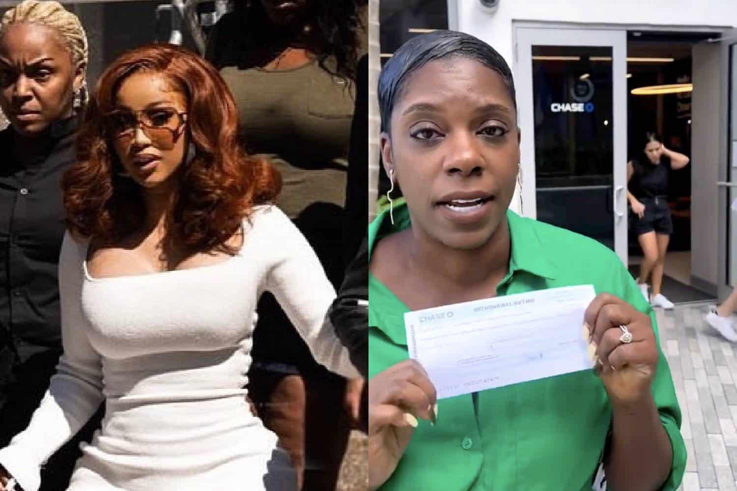 cardi b Tasha k chase bank account