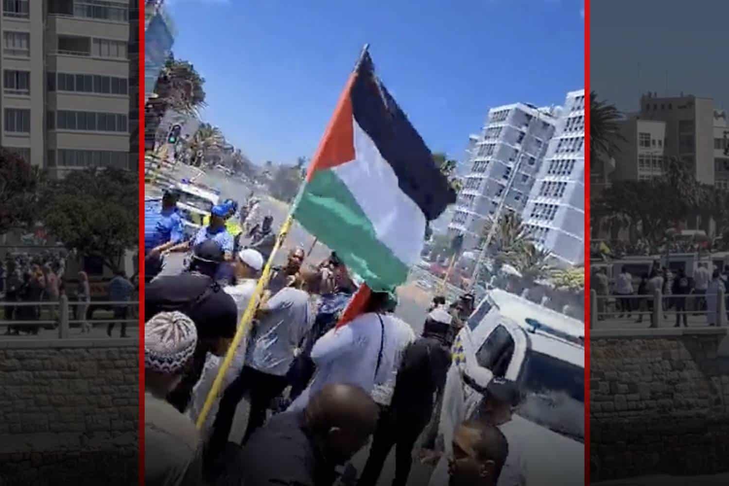 sea point promenade pro-pales tine pro-israel clashes