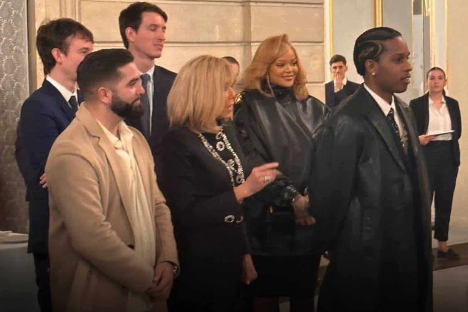 Rihanna asap rocky French president macron