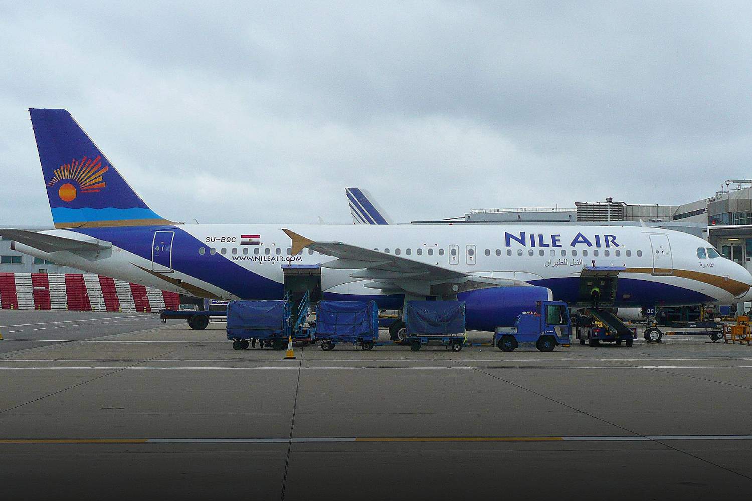 nile air airbus dammam airport fire