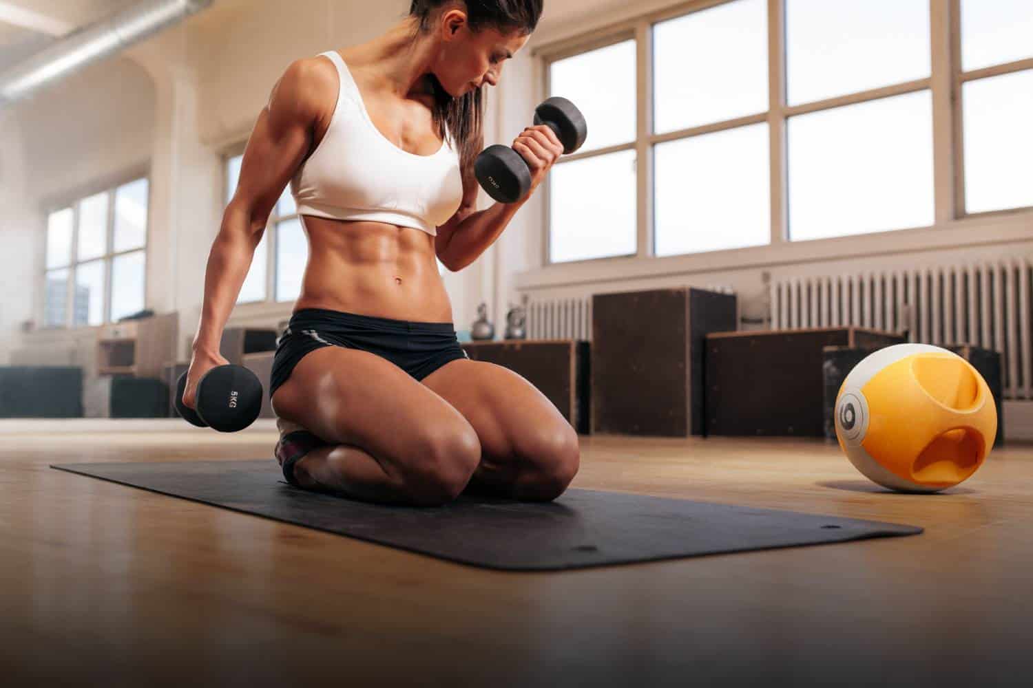six pack abs woman