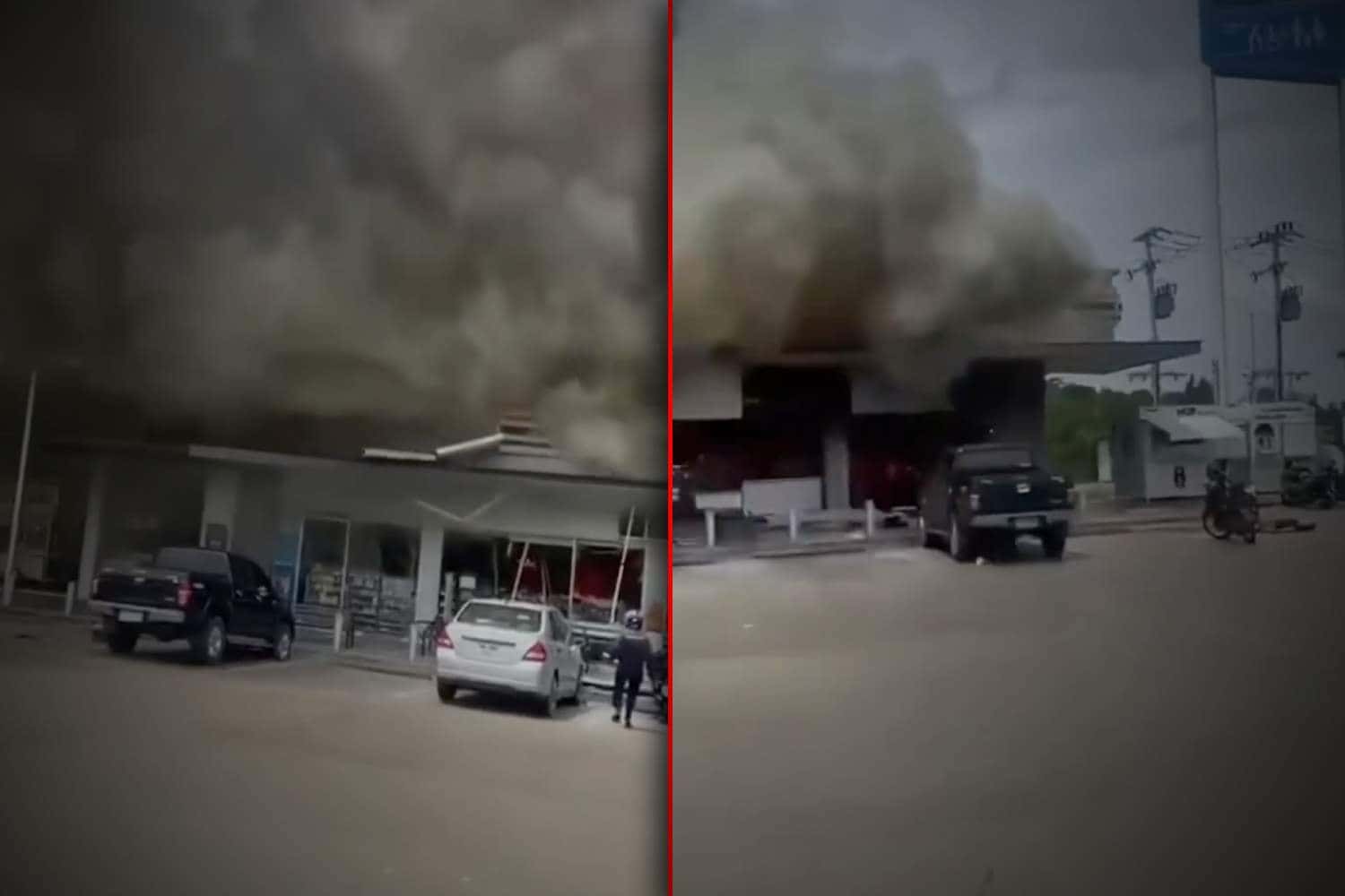 thailand Cambodia border dispute gas station explosion