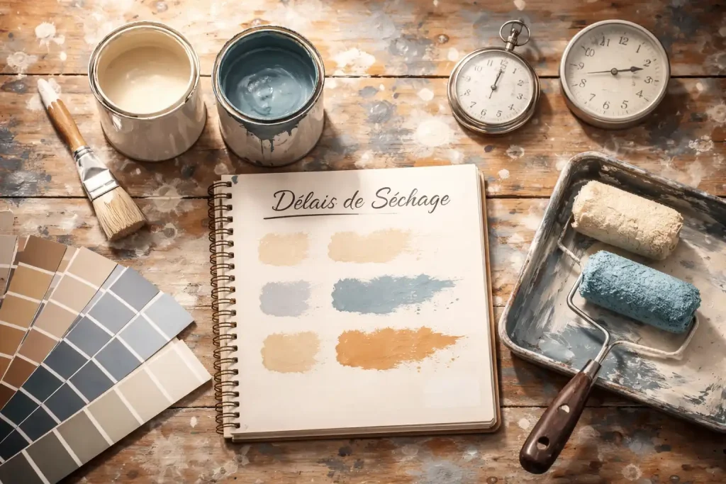 combien de temps entre 2 couches de peinture, outils et étapes de séchage