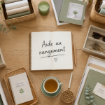 aide rangement maison vue table organisée
