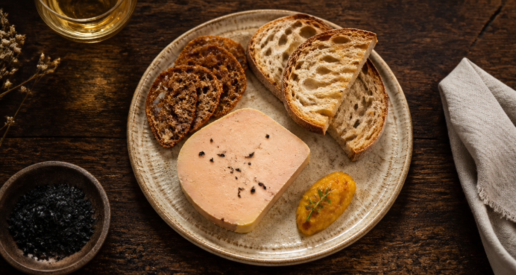 avec quoi servir le foie gras, pains et chutney maison