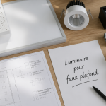 luminaire faux plafond échantillons LED spots plans