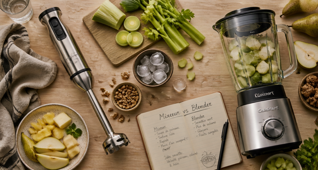 mixeur blender différence sur un plan de travail