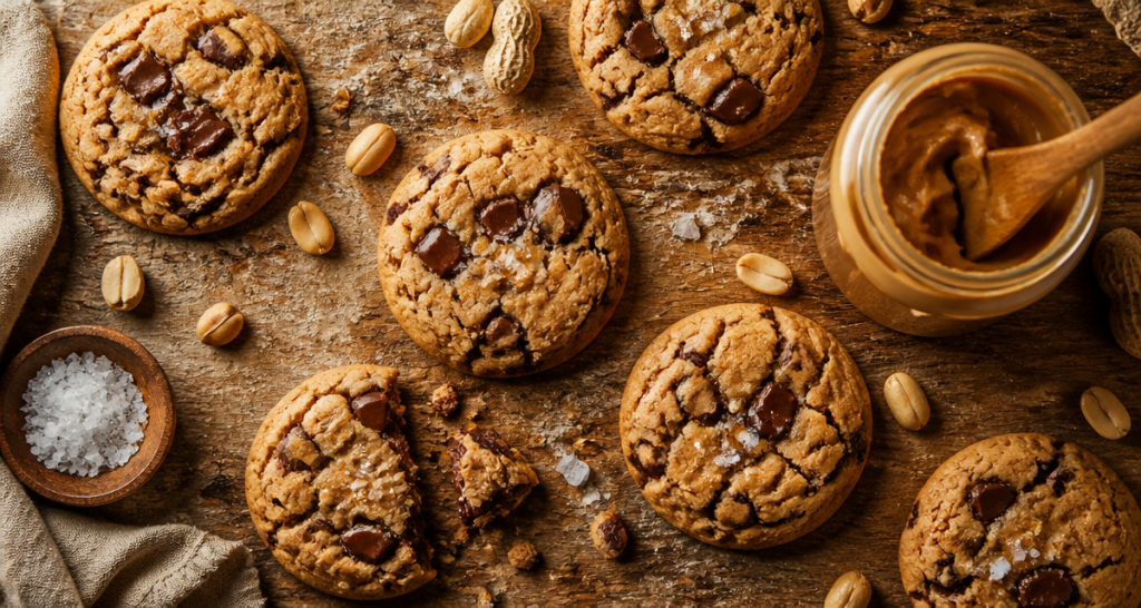 recette au beurre de cacahuete cookies chocolat