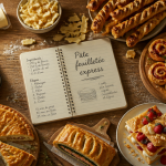 recette avec de la pate feuilletee sur table rustique