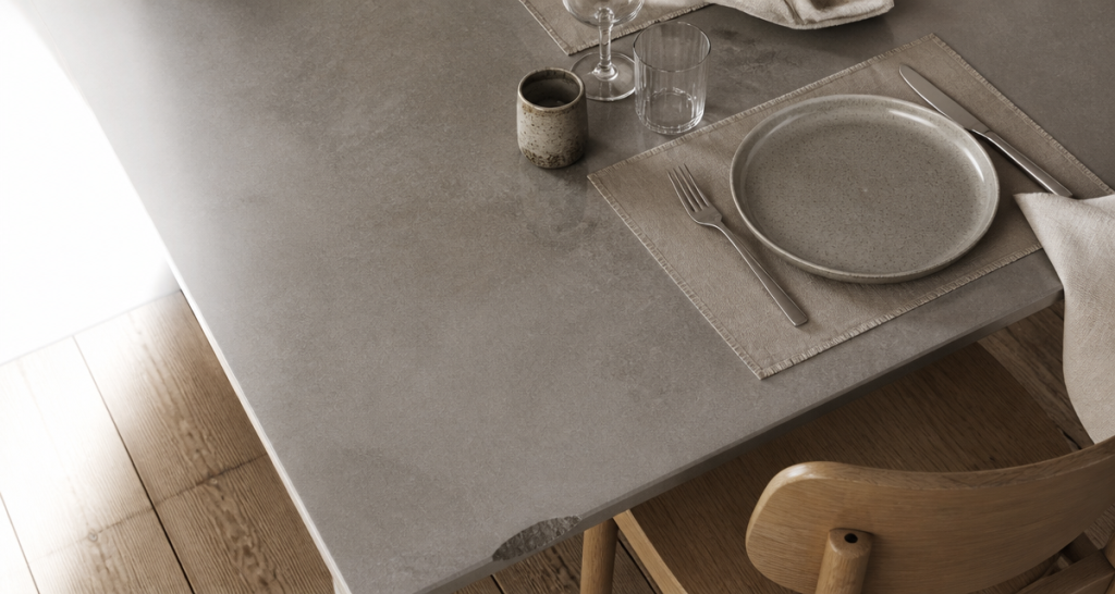 Table céramique inconvénient éclat sur le bord