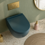 toilette coloré bleu canard finition mate terrazzo