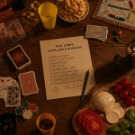 truc à faire entre pote à la maison table soirée