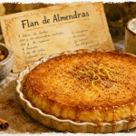 Desserts Espagne : flan aux amandes caramel ambré