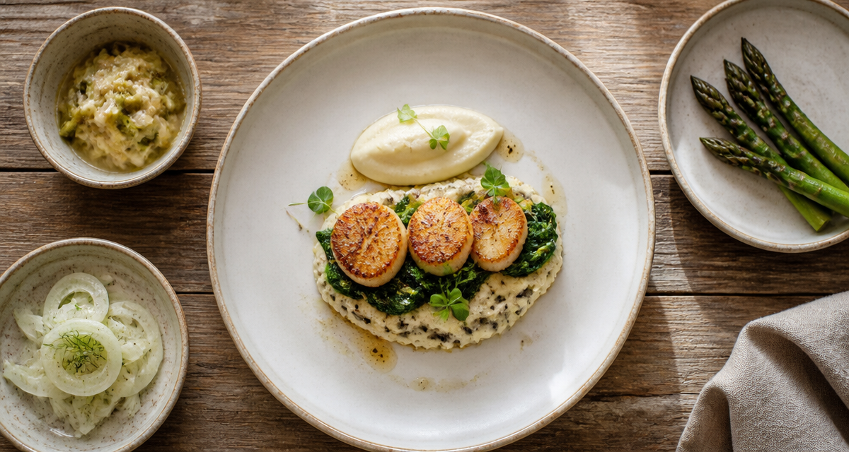 quel légume pour accompagner les saint-jacques assiette et légumes