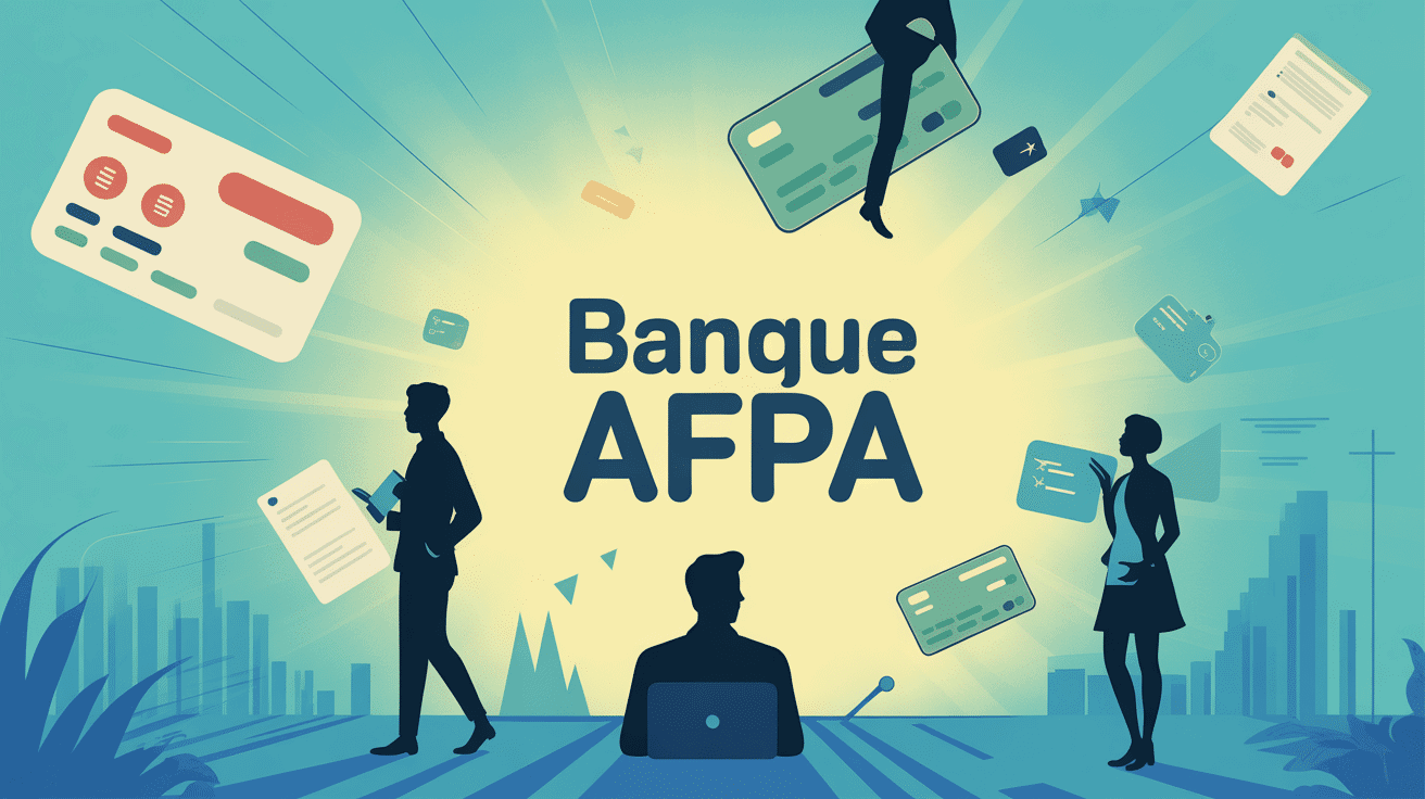 illustration banque afpa cartes stagiaires documents