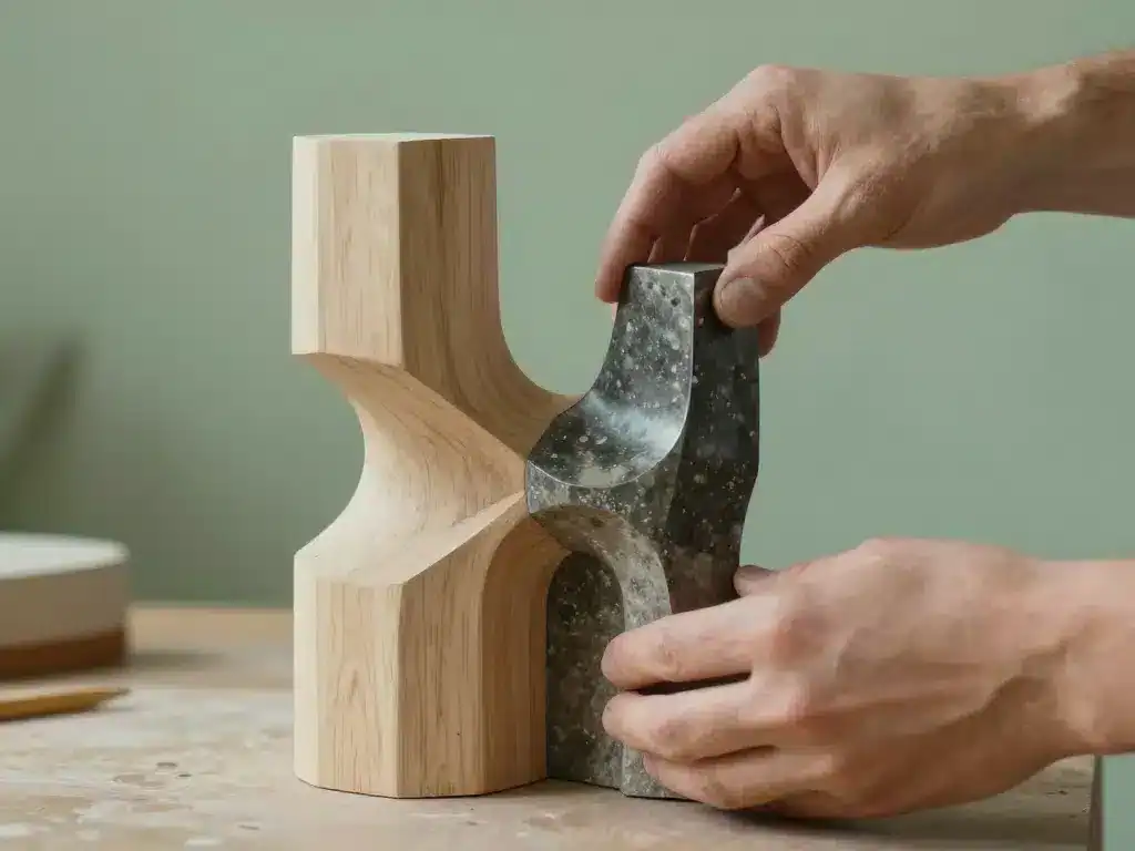 Artisanat durable Christophe Delcourt bois pierre métal