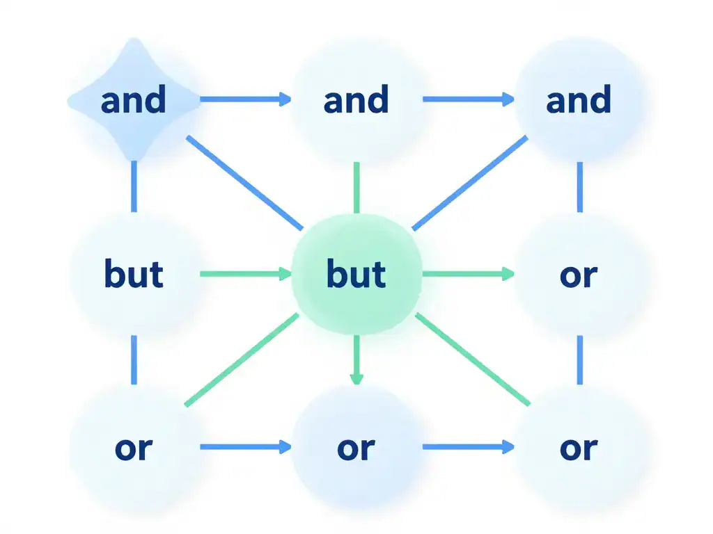Diagramme des conjonctions de coordination en anglais