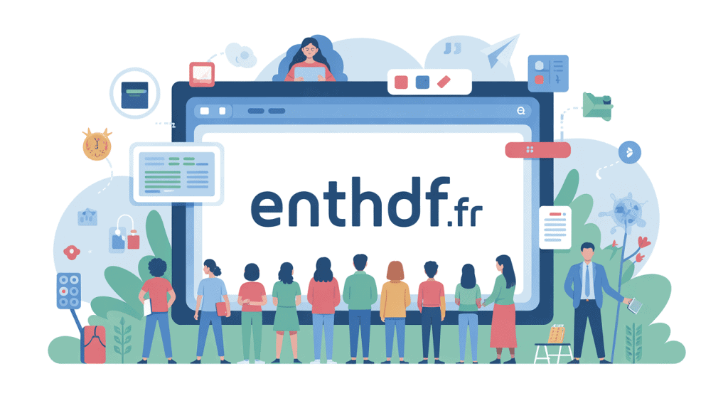 Illustration portail numérique scolaire enthdf fr