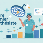 infirmiers anesthésistes salaire illustration vectorielle avec graphiques