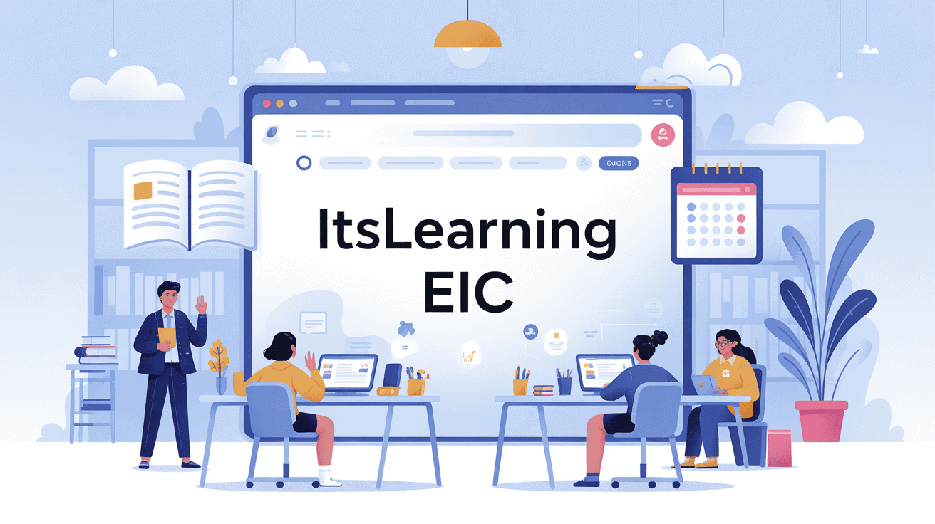 illustration plateforme itslearning eic étudiants icônes éducation