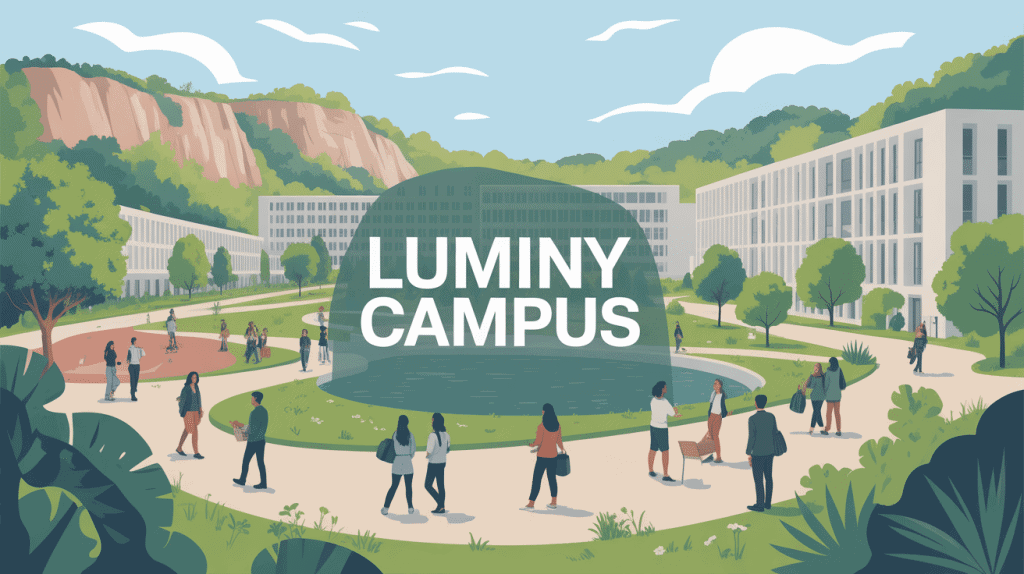 Illustration panorama Luminy campus nature