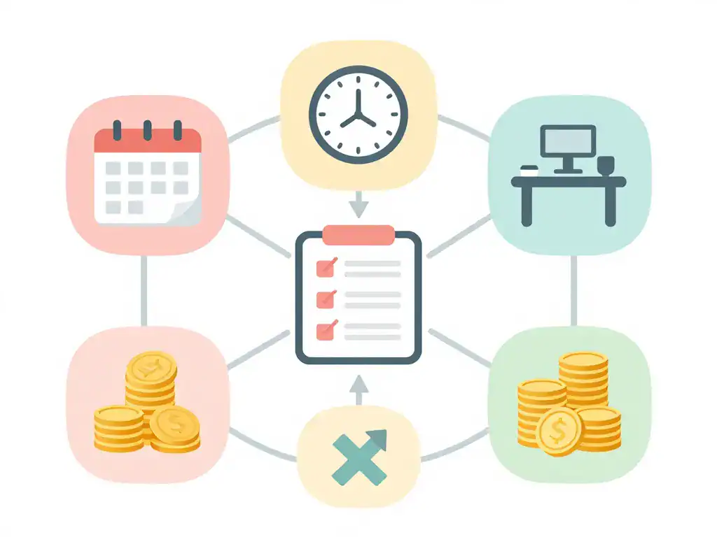 organisation petit projet rentable à domicile diagramme