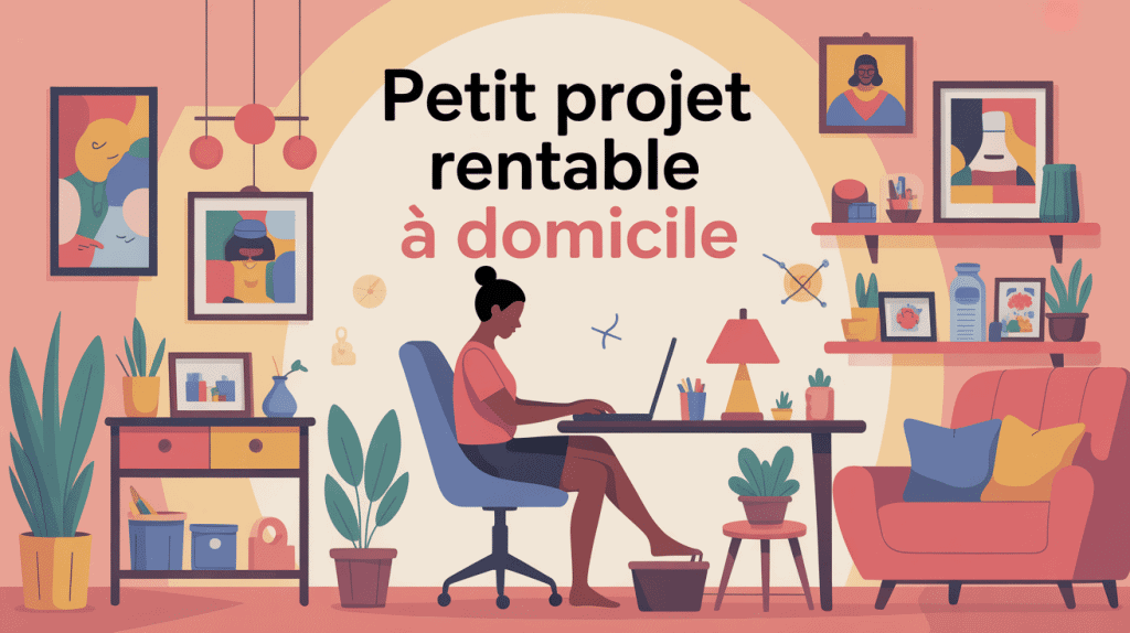 illustration petit projet rentable à domicile moderne