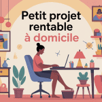 illustration petit projet rentable à domicile moderne